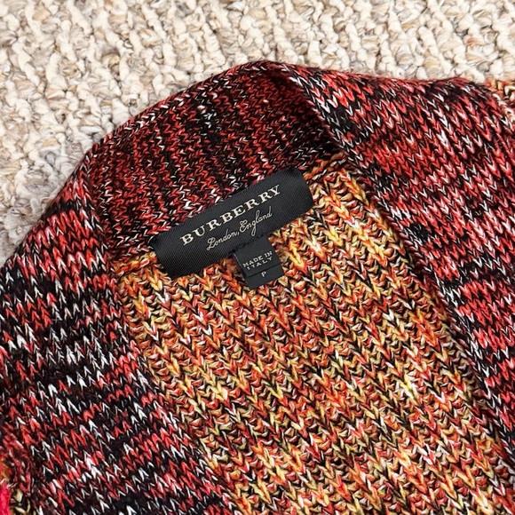 NWOT Burberry Women’s Wool Linen Mohair Blend Mouliné Oversized Cardigan - Picture 3 of 6